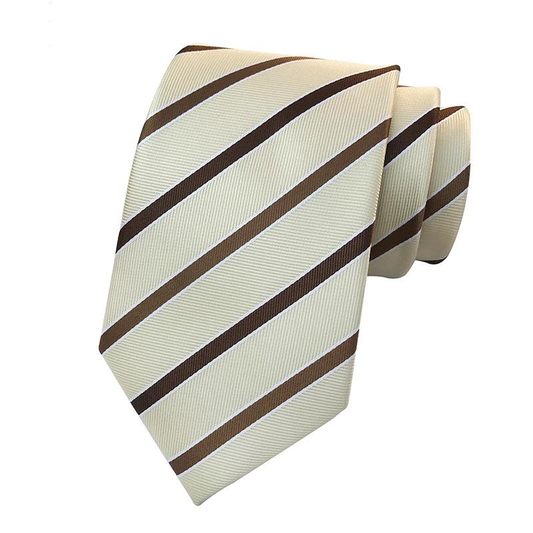 Men's | H. R. Lash Tie | TT-10 | Beige /Brown Stripe