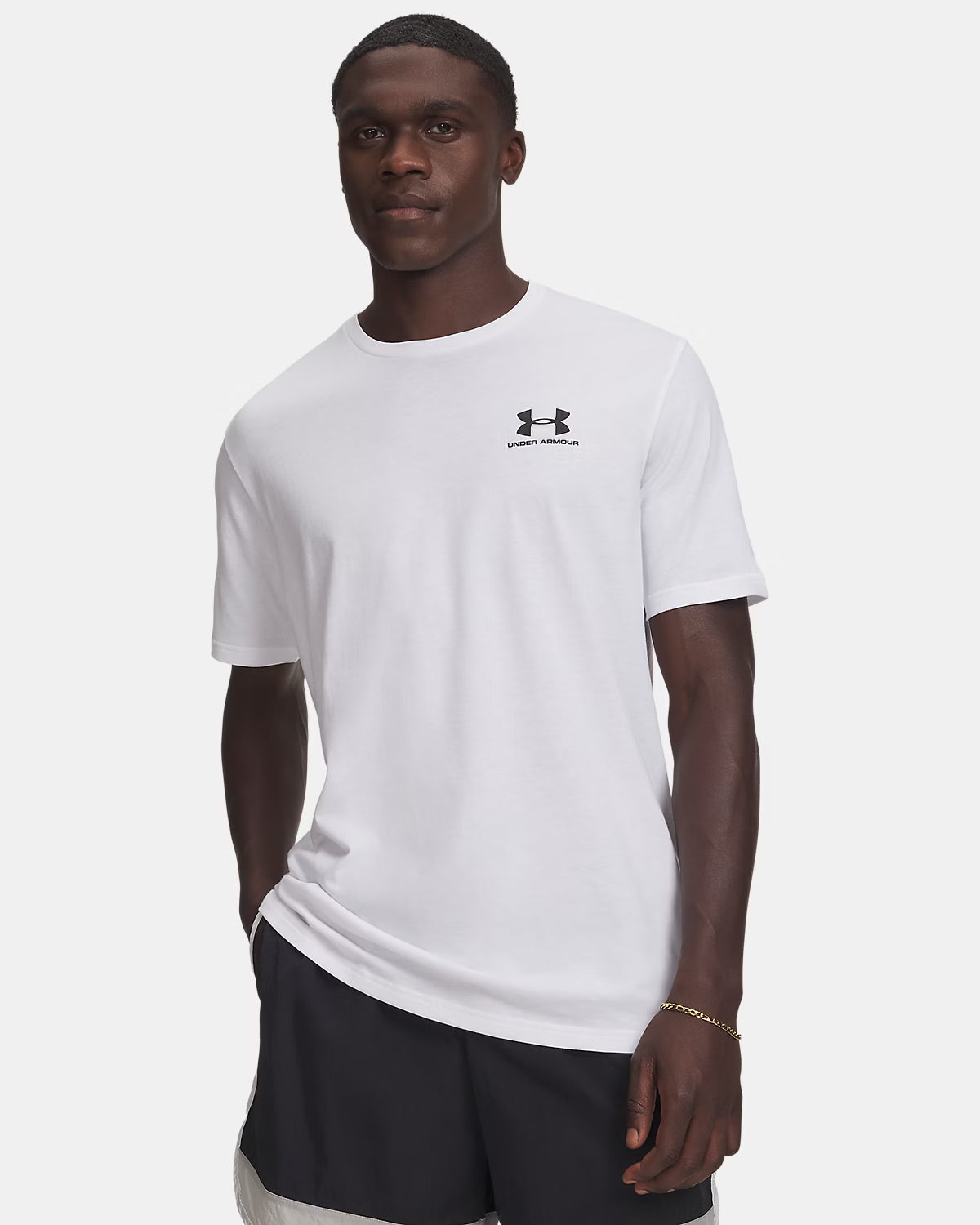 Men's | Under Armour | 1326799-100 | Left Chest Logo Men's Short Sleeve | White / Black