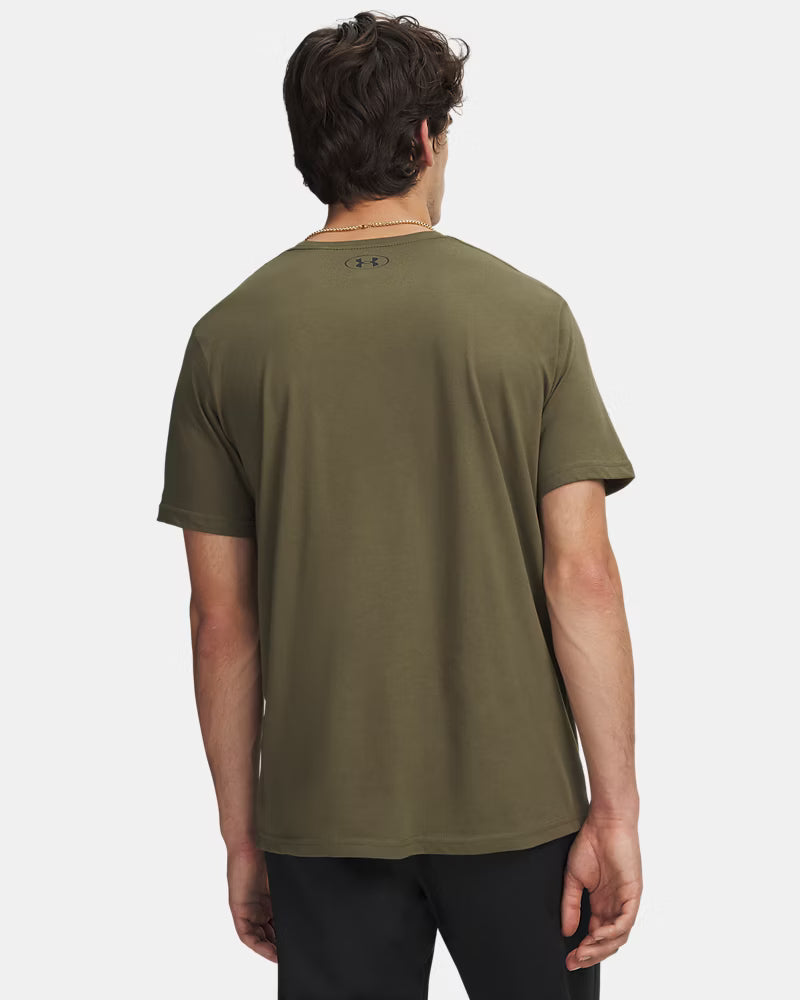 Men's | Under Armour | 1326799-390 | Left Chest Logo Short Sleeve | Marine OD Green / Black