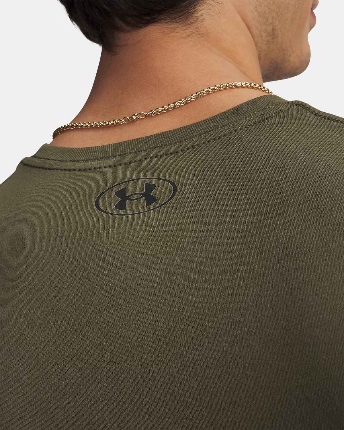 Men's | Under Armour | 1326799-390 | Left Chest Logo Short Sleeve | Marine OD Green / Black