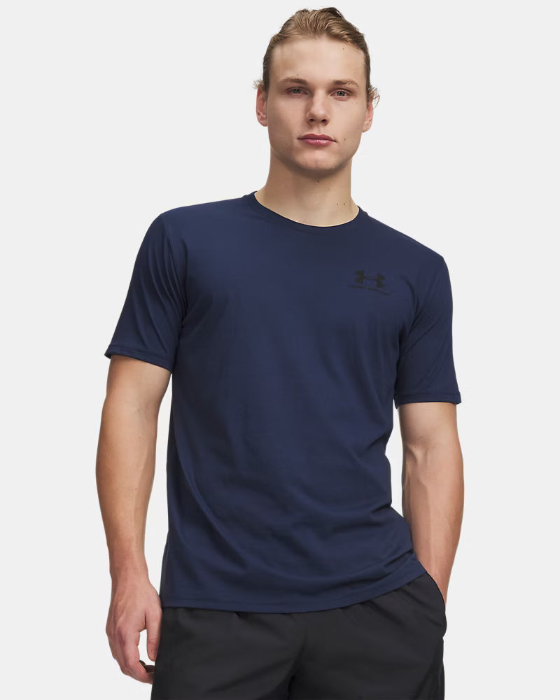 Men's | Under Armour | 1326799-408 | Left Chest Logo Short Sleeve | Academy / Black