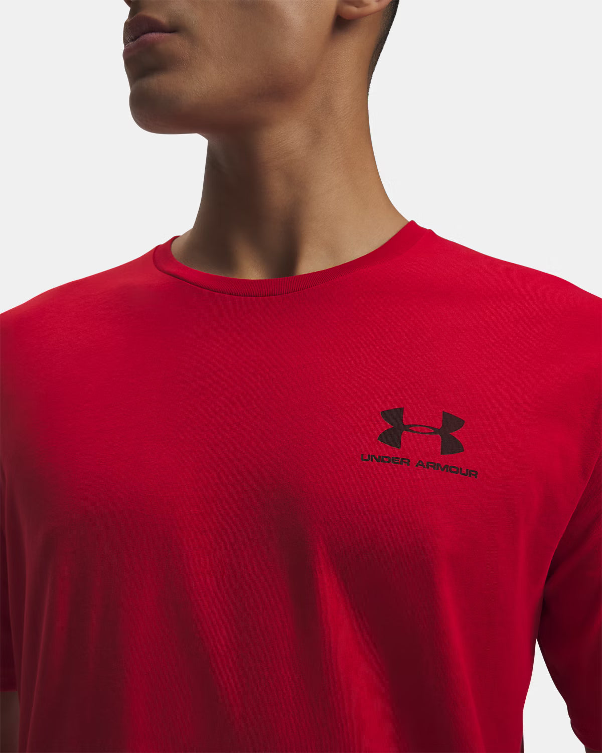 Men's | Under Armour | 1326799-900 | Left Chest Logo Short Sleeve | Red / Black