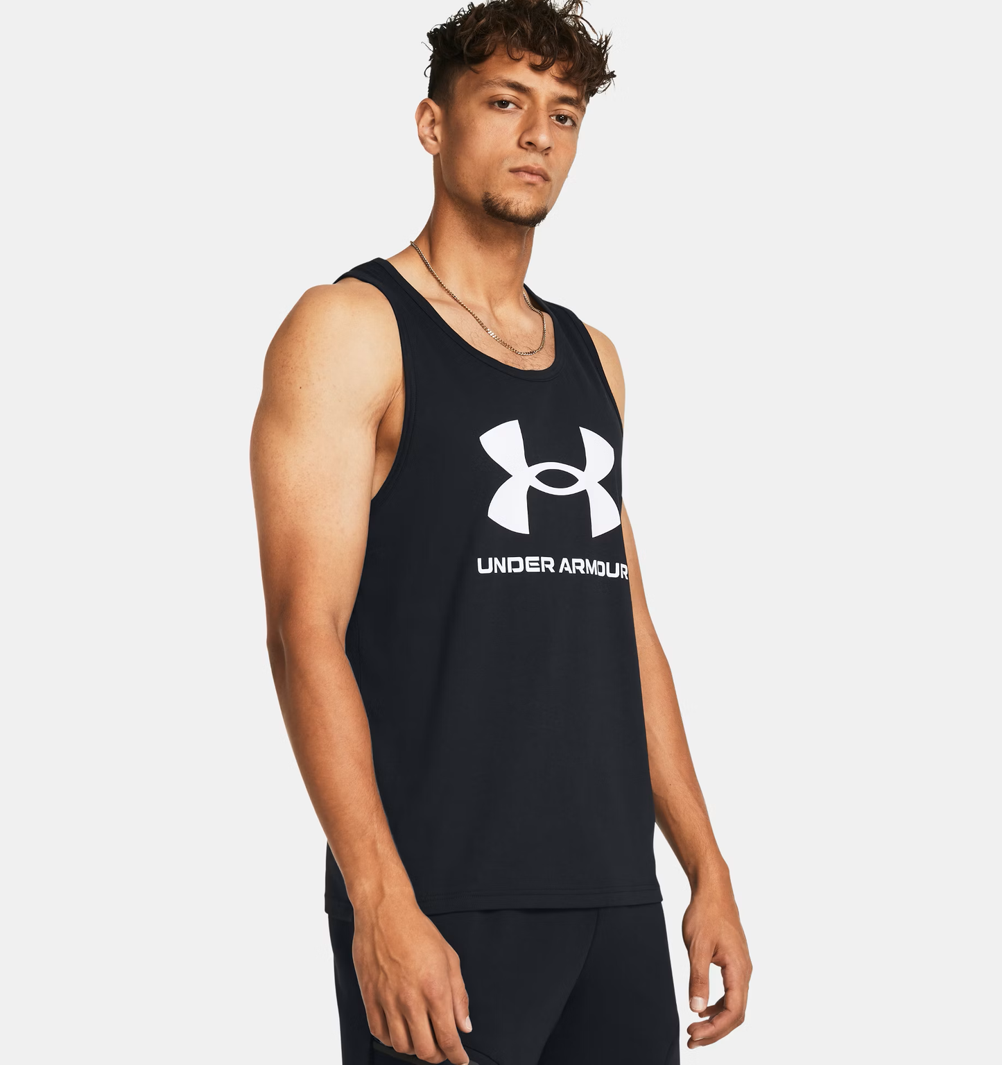 Men's | Under Armour | 1382883-001 | UA Logo Tank | Black / White