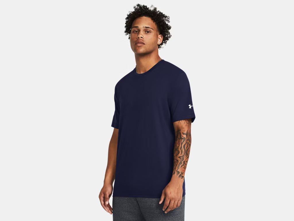 Men's | Under Armour | 1383264-410 | Athletics Short Sleeve | Midnight Navy/White