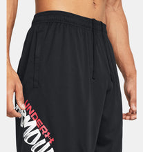 Load image into Gallery viewer, Men&#39;s | Under Armour | 1383354-001 | Tech™ Wordmark Shorts | Black / Red Solstice