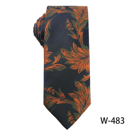 Men's | H. R. Lash Tie | W-483 | Navy / Orange