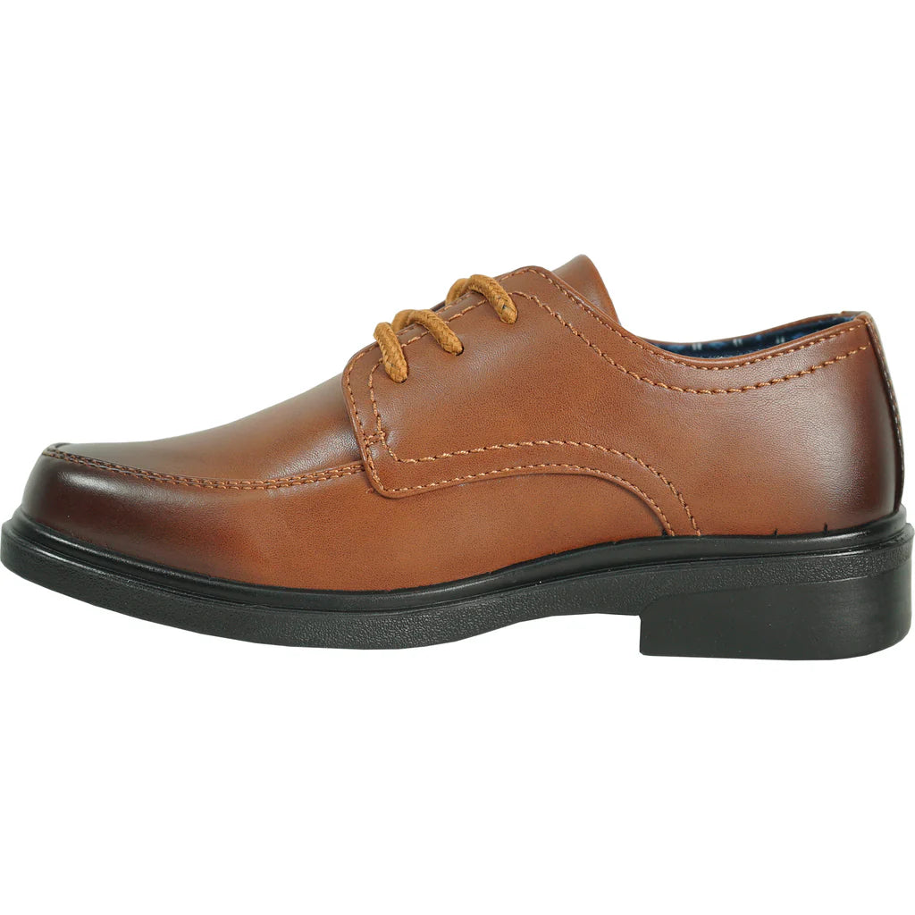 Boy's | Bravo | WILLIAM-4KID | Square Toe Dress Shoe | Brown