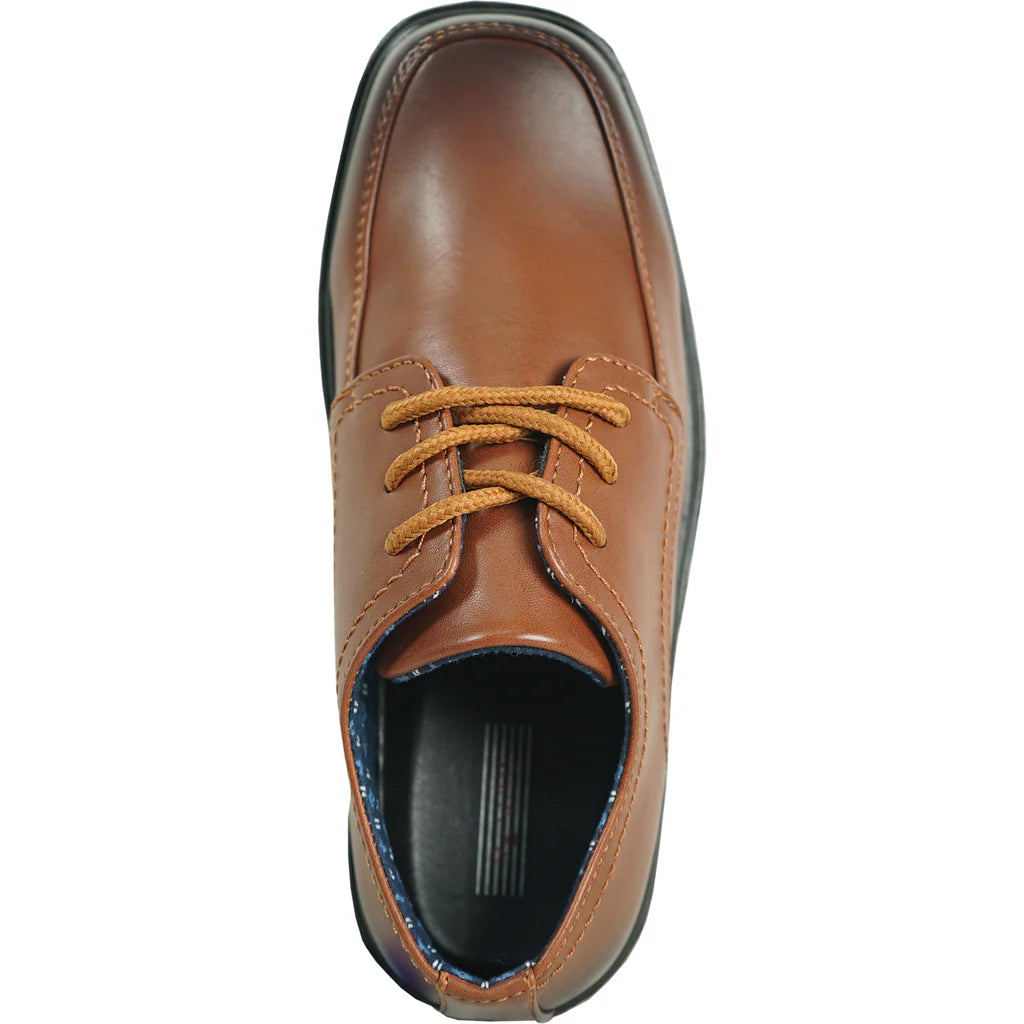 Boy's | Bravo | WILLIAM-4KID | Square Toe Dress Shoe | Brown