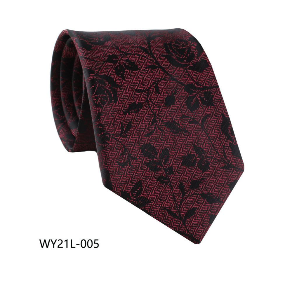 Men's | H. R. Lash Tie | WY21L-005 | Burgundy / Black Flower