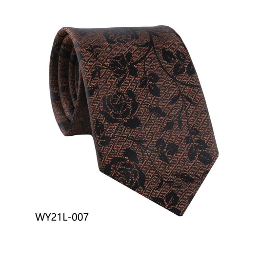 Men's | H. R. Lash Tie | WY21L-007 | Brown / Black Flower
