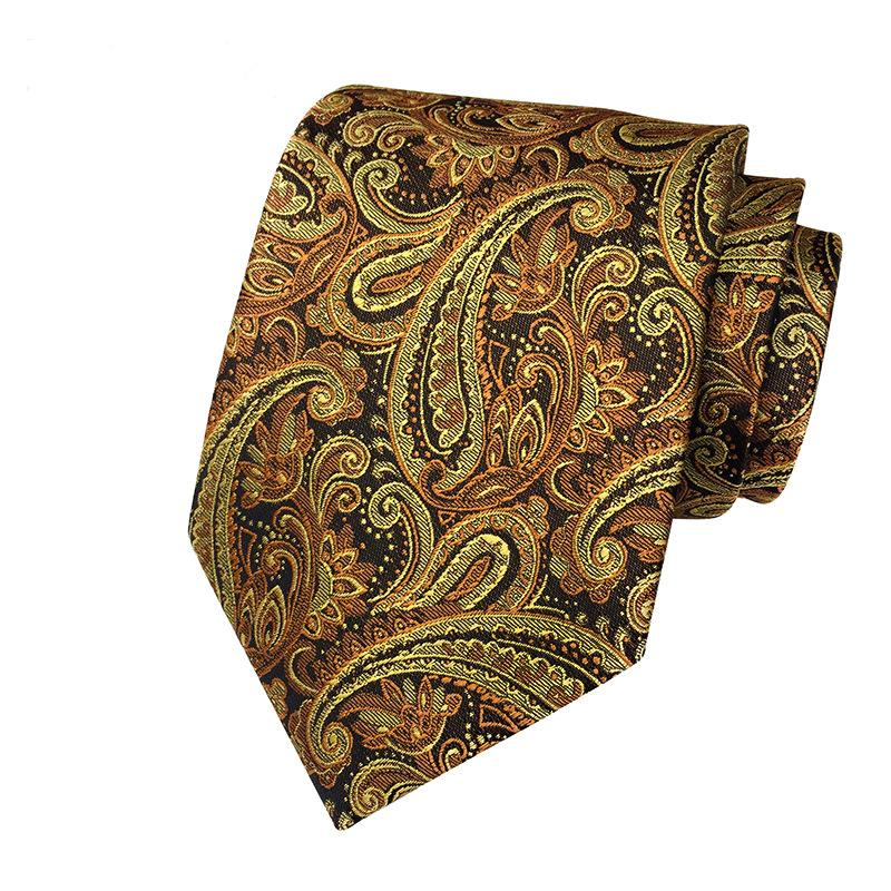 Men's | H. R. Lash Tie | YU-E01 | Gold Paisley