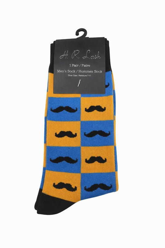 H. R. Lash | FS032 | Fun Socks | Mustache