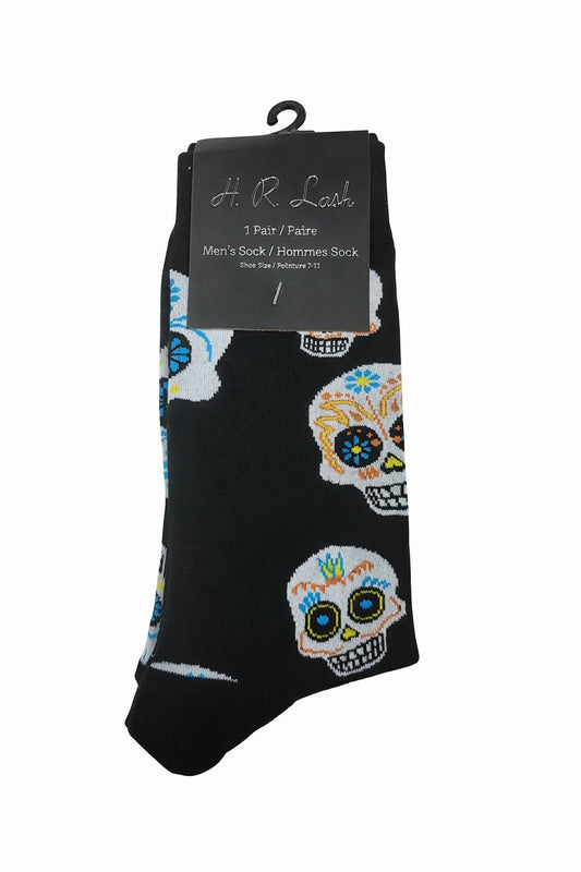 H.R. Lash | FS379 | Fun Socks | Sugar Skulls