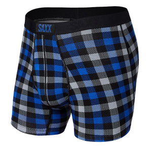 Men's | Saxx | SMBM35 | Vibe Boxer Brief | Blue Flannel Check