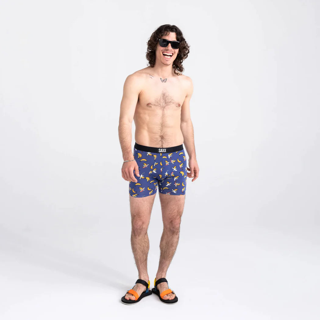 Men's | Saxx | SMBM35 | Vibe Boxer Brief | Rainbow Bananas / Navy