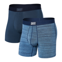 Load image into Gallery viewer, Men&#39;s | Saxx | SXPP2V | 2 Pack | Vibe Boxer Brief | Spacedye Heather / Navy