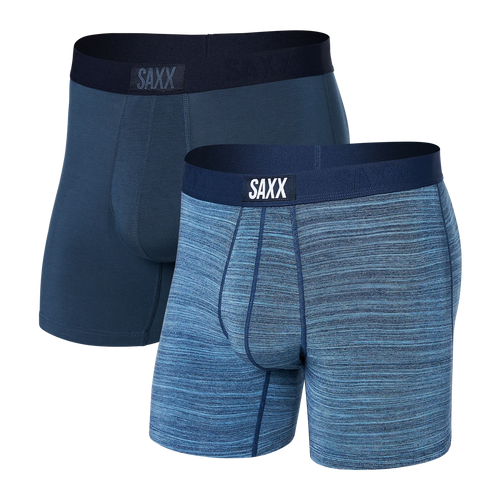 Men's | Saxx | SXPP2V | 2 Pack | Vibe Boxer Brief | Spacedye Heather / Navy