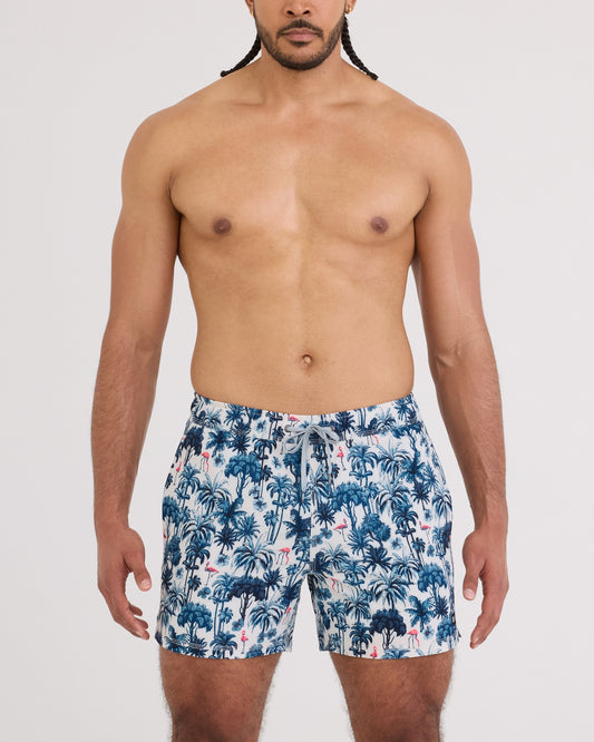 Men's | Saxx | SXSW03L | OH BUOY 2N1 VOLLEY 5" | Palm Mix / White Sand