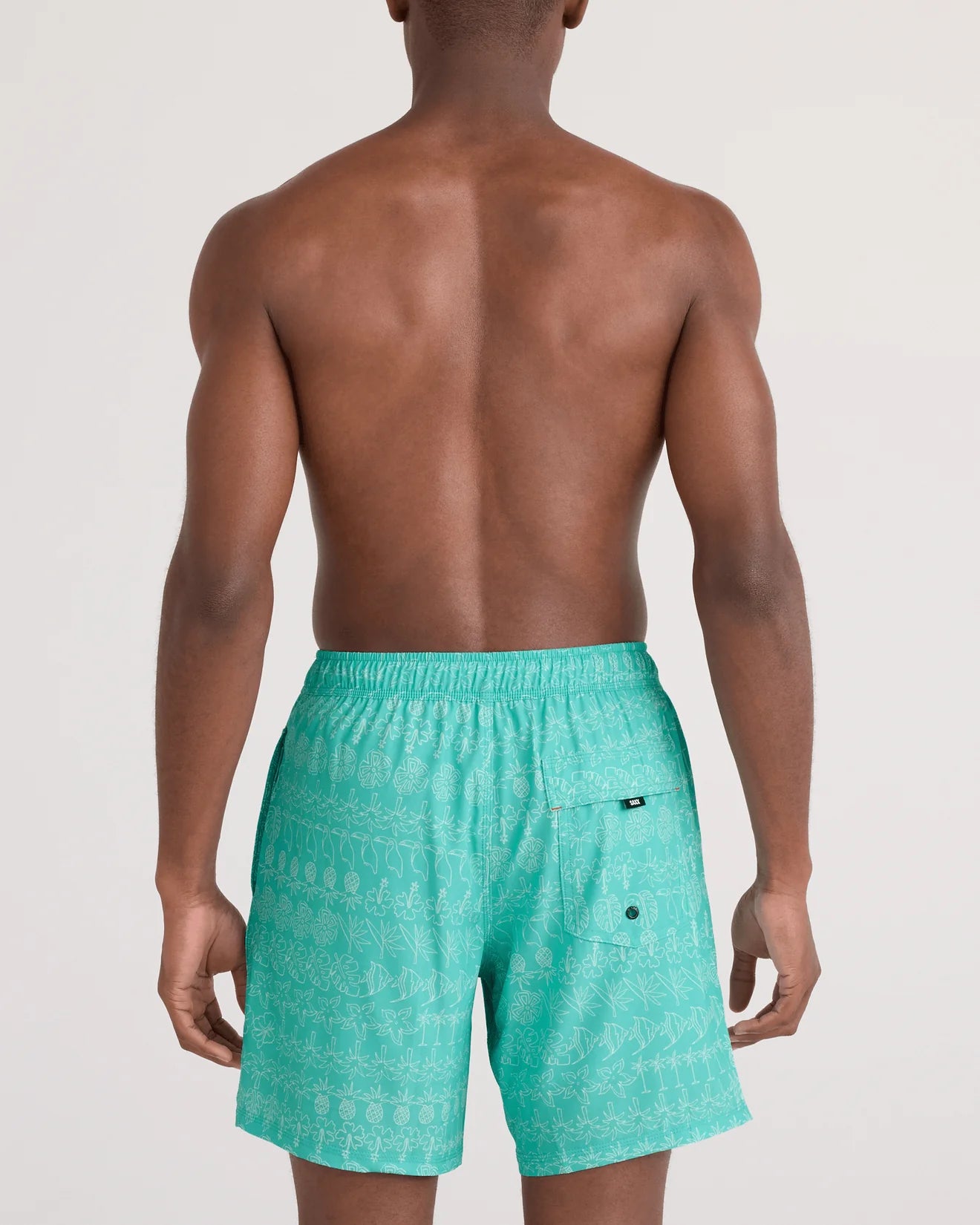 Men's | Saxx | SXSW04L | OH BUOY 2N1 Volley 7" | Island Lineup / Surf Blue