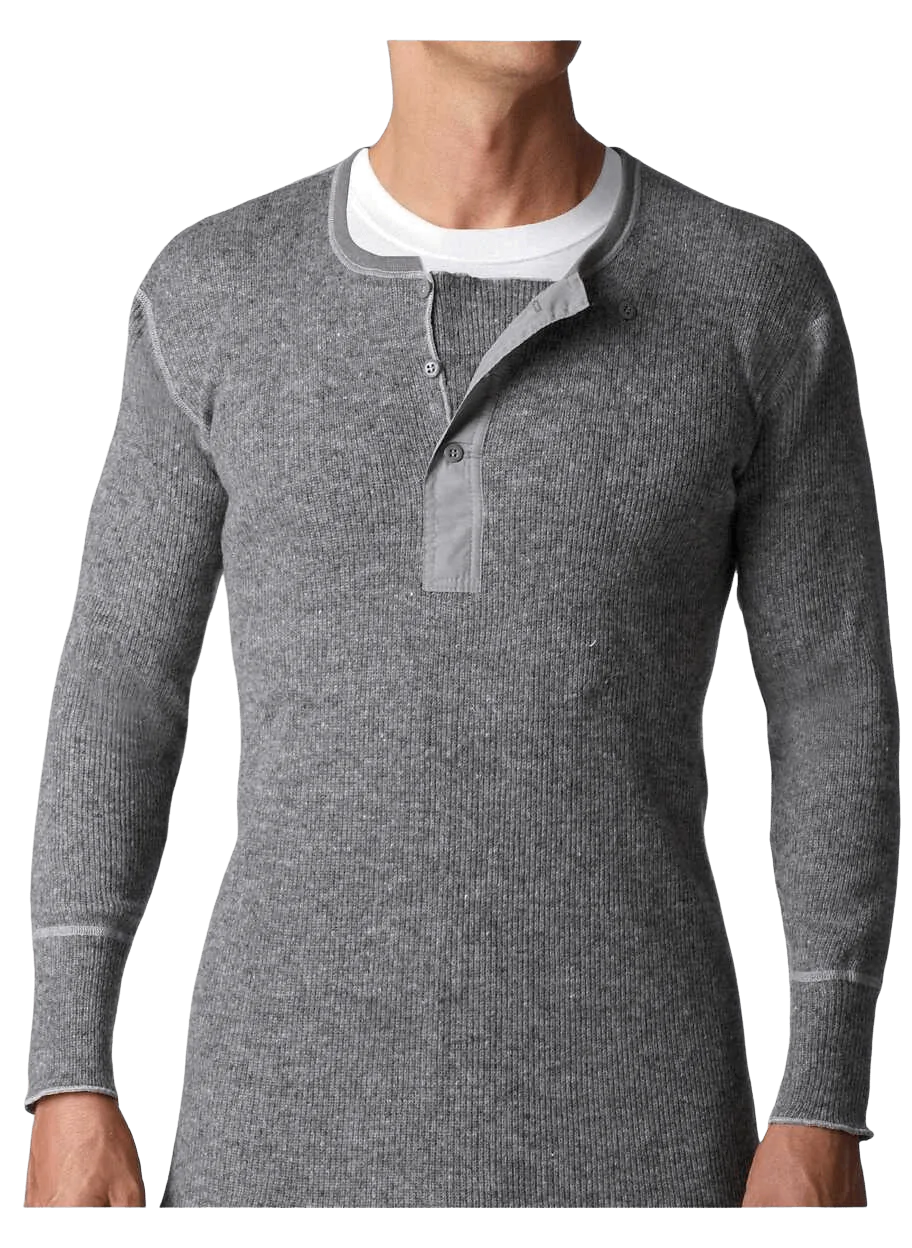 Men's | Stanfield's | 1315 | Heavy Weight Wool | Long Sleeve Shirt | Grey
