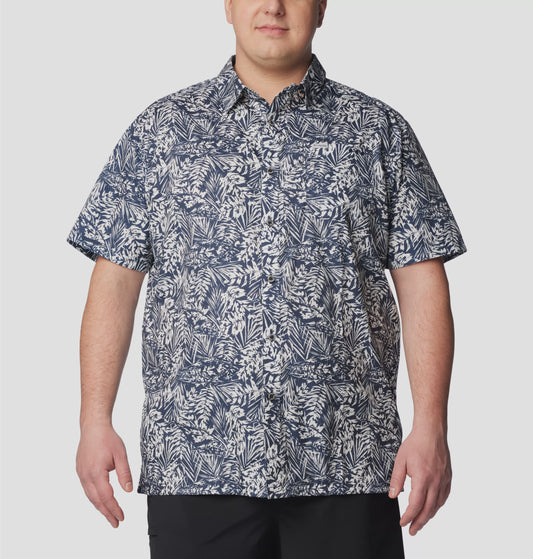 Men's | Columbia | 1653763 - 403 | PFG Super Slack Tide™ Camp Shirt – Big | Collegiate Navy Tunado Tonal