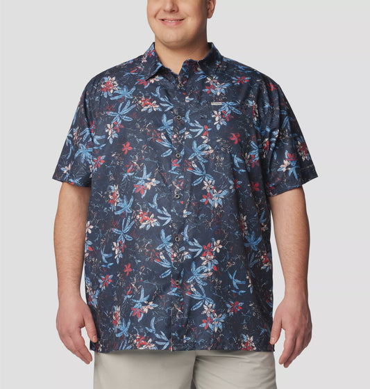 Men's | Columbia | 1653763 - 407 | PFG Super Slack Tide™ Camp Shirt – Big | Collegiate Navy Palmeria