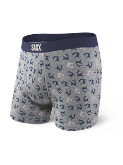 Men's | Saxx | SXBB30F | Ultra Boxer Fly | Grey Heather Marlins