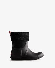 Load image into Gallery viewer, Women&#39;s | Hunter | WFT2052NRE | Women&#39;s Insulated Roll Top Vegan Shearling Boots | Black