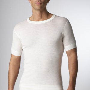Men's | Stanfield's | 4311 | Superwash Wool | Short Sleeve Shirt | Natural