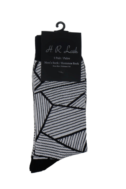 H. R. Lash | FS358 | Fun Socks | Black/White
