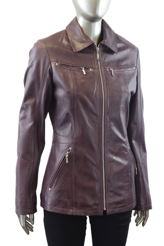 Women's | Plonge | 30606 | Leather Jacket | Purple