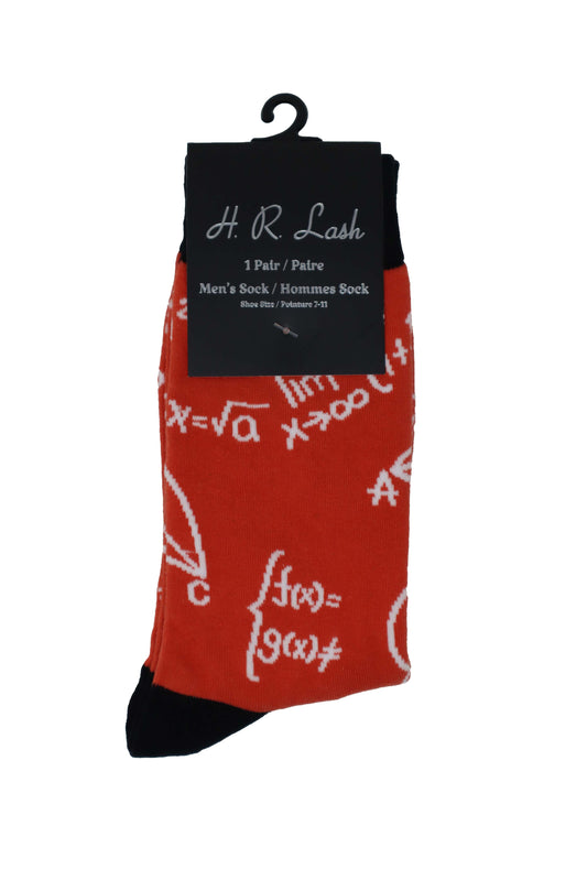 H. R. Lash | FS359 | Fun Socks | Math Red