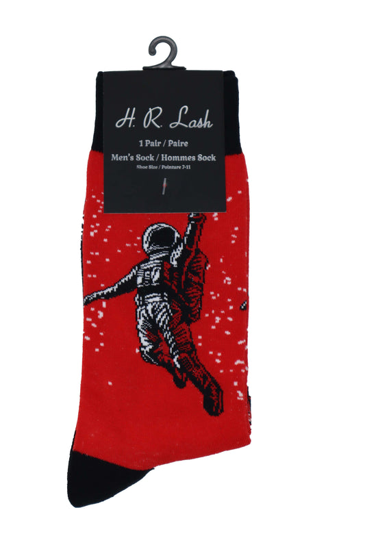 H. R. Lash | FS293 | Fun Socks | Astronaut Slam Dunk