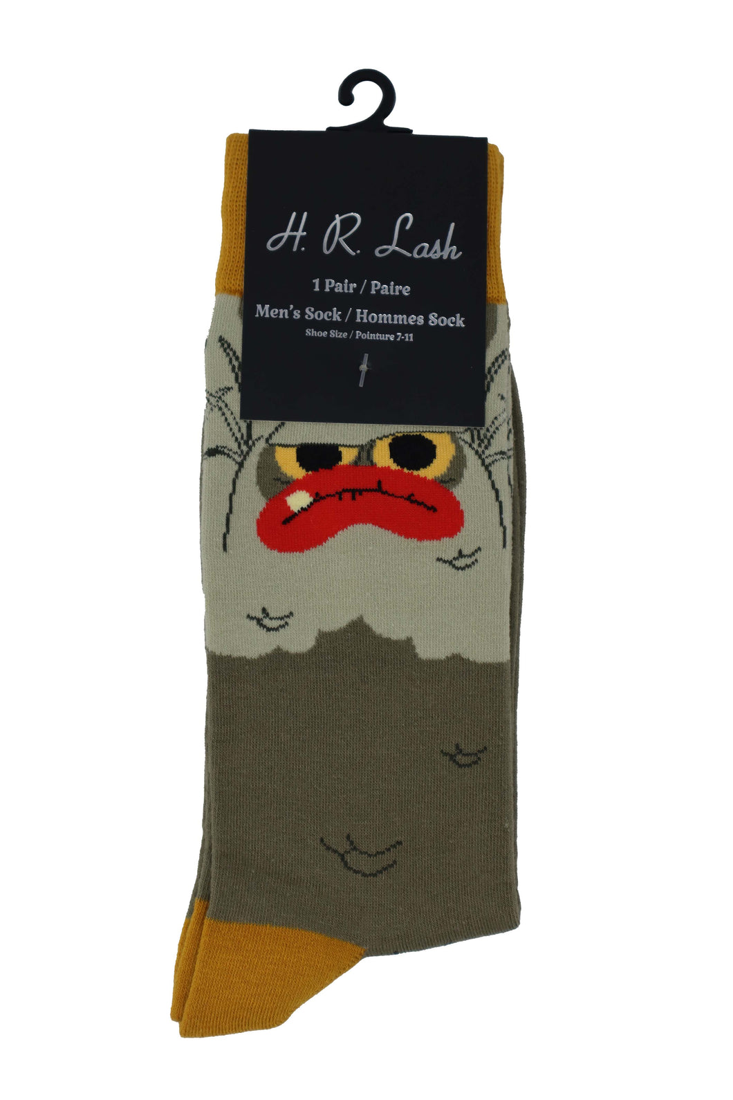 H. R. Lash | FS311 | Fun Socks | Grouchy / Green