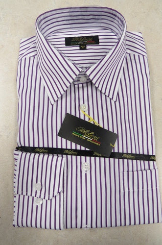 Men's | Polifroni | D-1234014 | Dress Shirt | Purple Stripe