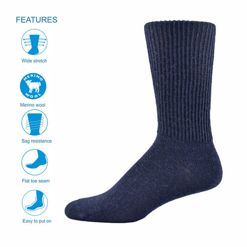 Simcan | Comfort Sock | Wool Blend | Navy