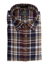 Load image into Gallery viewer, Men&#39;s | Viyella | 559421 Z | Tailored Fit Button-Down Collar Sport Shirt | Multi Navy Plum