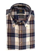 Load image into Gallery viewer, Men&#39;s | Viyella | Tailored Fit Button-Down Collar Sport Shirt | Brown / Beige