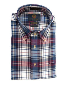 Men's | Viyella | 559437 | Traditional Fit Button-Down Collar Sport Shirt | Denim Multi