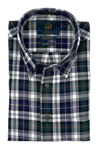 Men's | Viyella | 651429 | Traditional Fit Button-Down Collar Sport Shirt | Brunswick Green