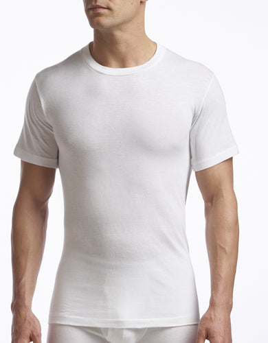 Men's | Stanfield's | Supreme Cotton Blend Crew Neck T-Shirt  (2 Pack) | White