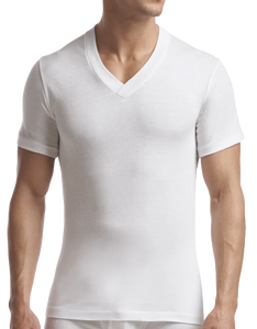 Men's | Stanfield's | 6750 | Supreme Cotton Blend V-Neck T-Shirt (2 Pack) | White