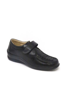 Women's | Volks Walkers | 5153-28EEE | Velcro Dress Shoe | Black