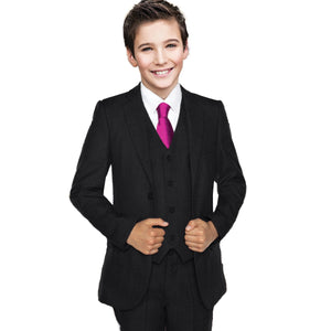Boy's | Giorgio Fiorelli | G47815 - 1 | 3 Piece Suit - Jacket, Vest and Pant | Black