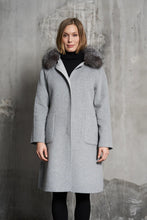 Load image into Gallery viewer, Women&#39;s | Junge | 2010-13 | Wool Coat | Grey/White