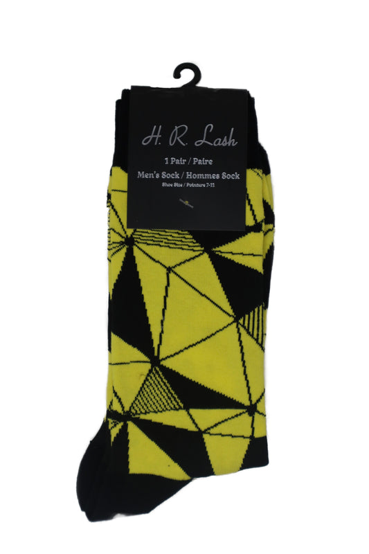 H.R. Lash | FS011 | Fun Socks | Yellow/Black