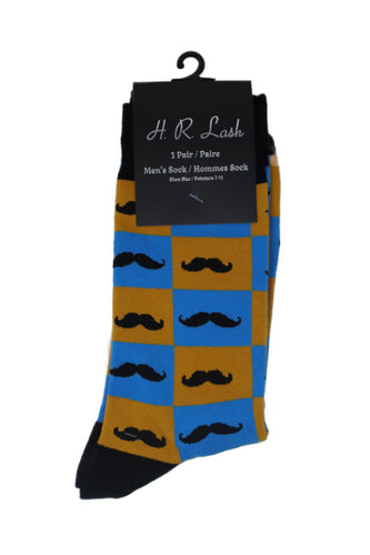 H. R. Lash | FS032 | Fun Socks | Mustache