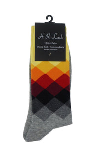 H. R. Lash | FS140 | Fun Socks | Multi Argyle/Grey