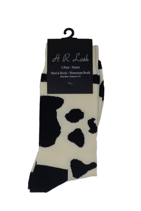 H.R. Lash | FS160 | Fun Socks | Cow Print