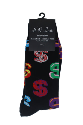 H. R. Lash | FS224 | Fun Socks | Dollar Sign